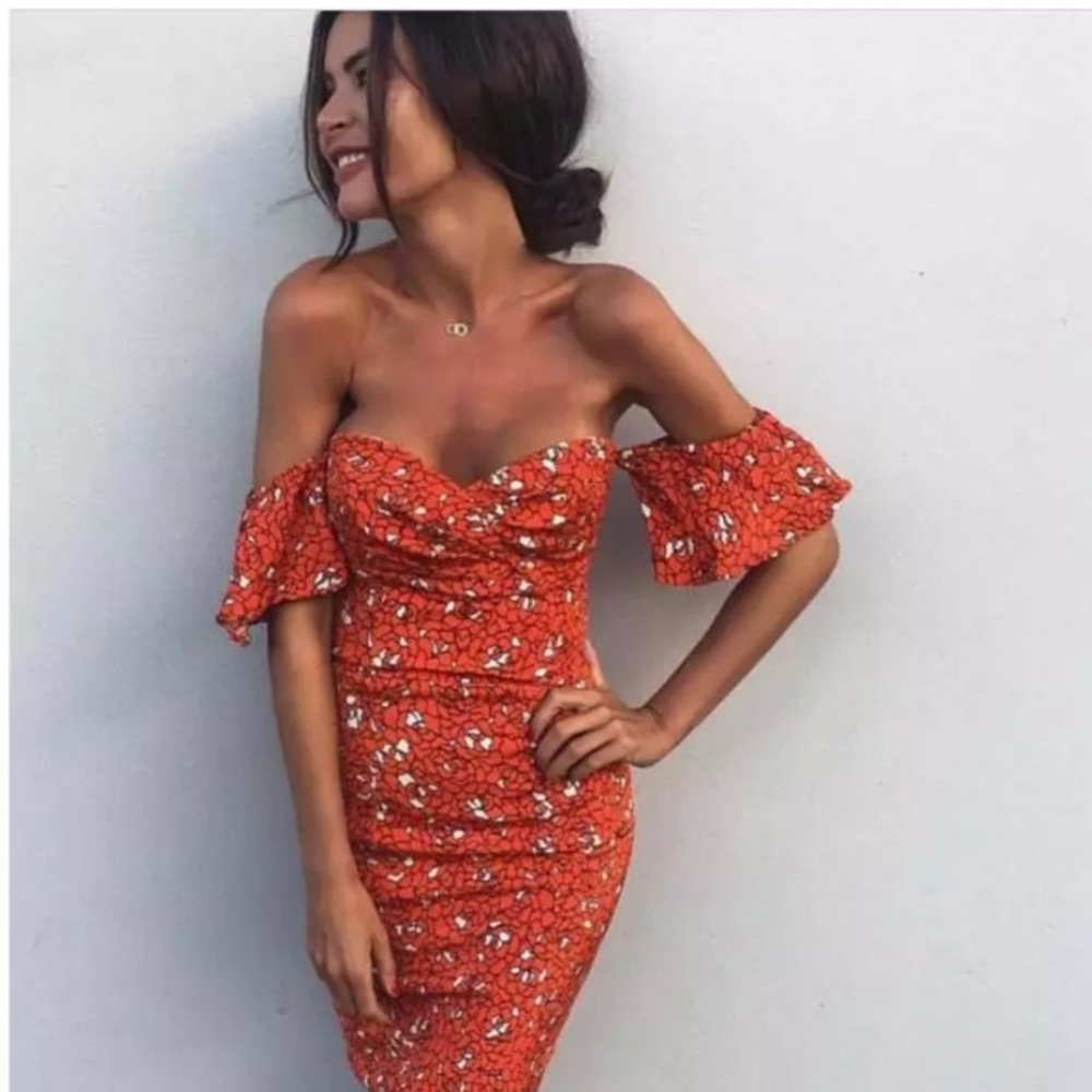 1 LEFT👌🌻Summer love Off SHOULDER FLORAL DRESS - Picture 3 of 7